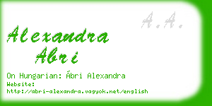 alexandra abri business card